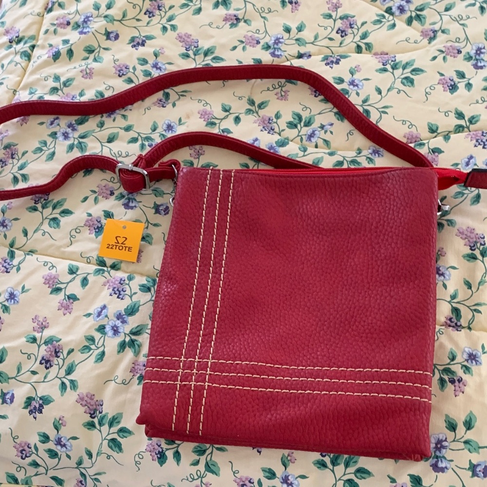 Red Leather Crossbody Bag